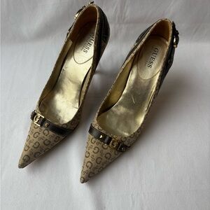 GUESS by Marciano Women's Brown Signature Pattern Heels